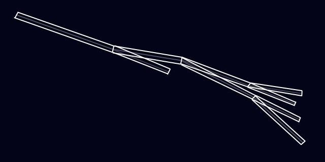 A diagram of using quads to generate the bolt segments